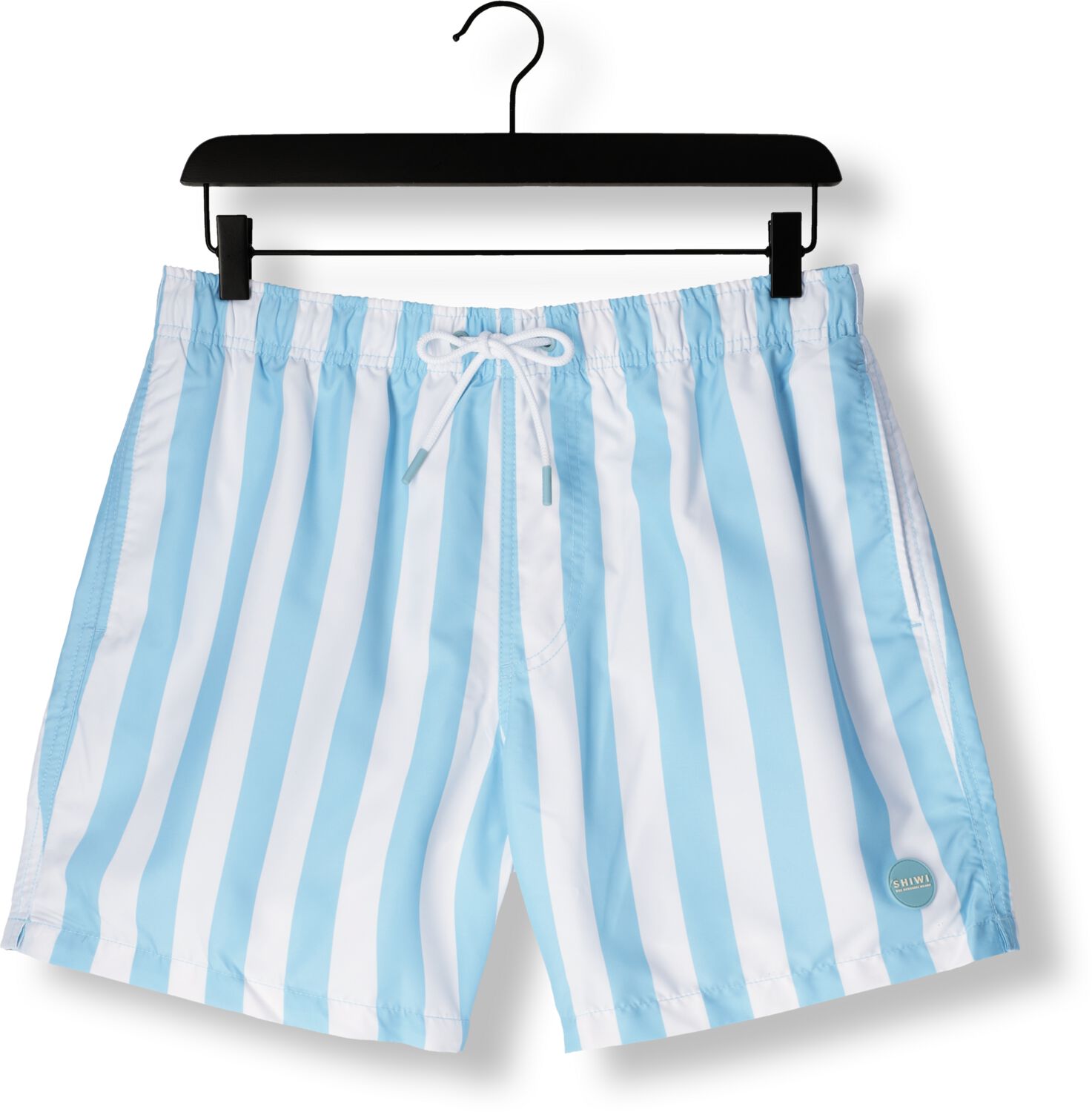 SHIWI Heren Zwembroeken Men Swimshort Broad Stripe Lichtblauw