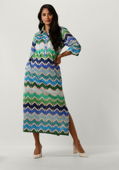 Blauwe ANA ALCAZAR Midi jurk SHIRT MIDI DRESS - large