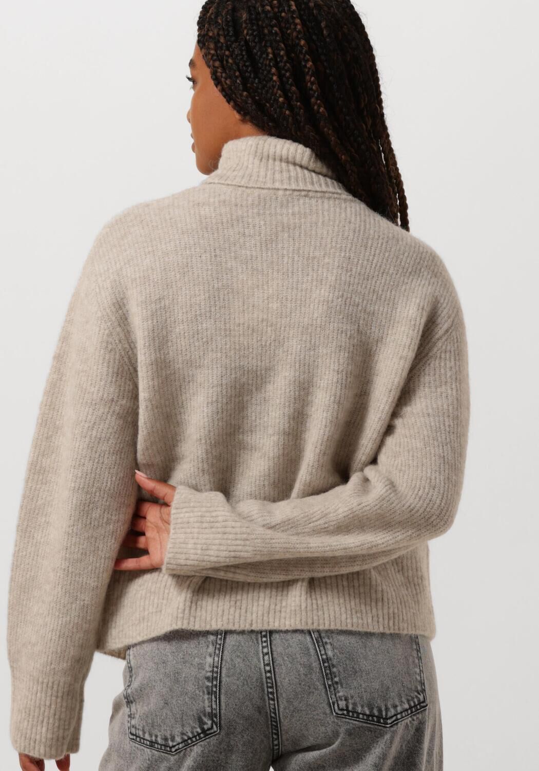 MOS MOSH Dames Truien & Vesten Aidy Thora Rollneck Knit Beige