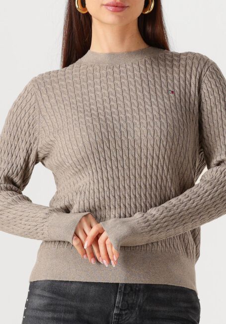 Beige TOMMY HILFIGER Trui CO CABLE FINE GG C-NK LS SWT - large