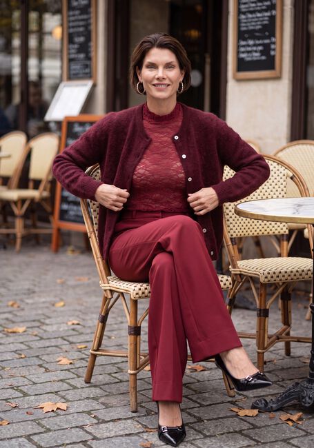 Bordeaux STUDIO ANNELOES Vest Bibi cardigan - large