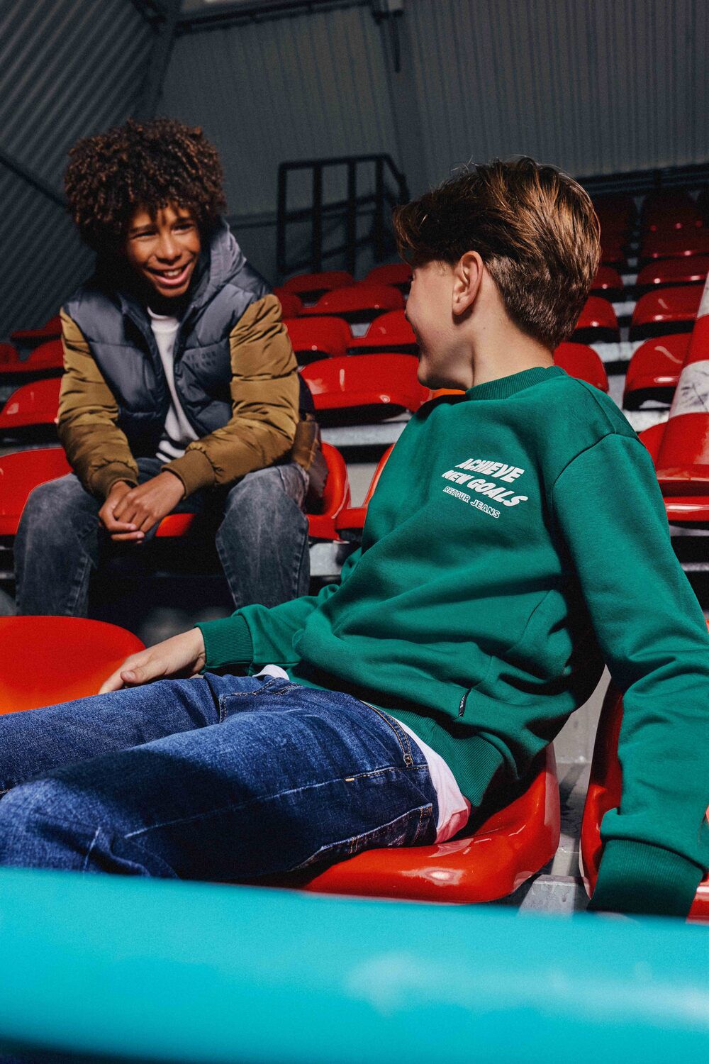 Donkergroene RETOUR Sweater KELTO - large