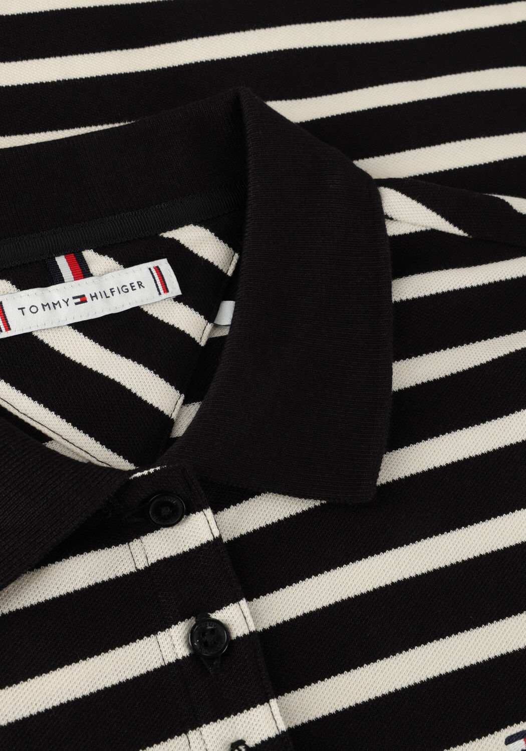 Blauwe TOMMY HILFIGER Midi jurk REG BRETON MIDI POLO DRESS - large