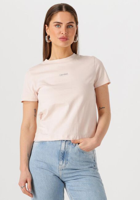 Lichtroze CALVIN KLEIN T-shirt PLACED INSTITUTIONAL BABY TEE - large