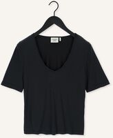 Zwarte ANOTHER LABEL T-shirt MAGNOLIA V-NECK T-SHIRT S/S Zwarte ANOTHER LABEL T-shirt MAGNOLIA V-NECK T-SHIRT S/S - medium