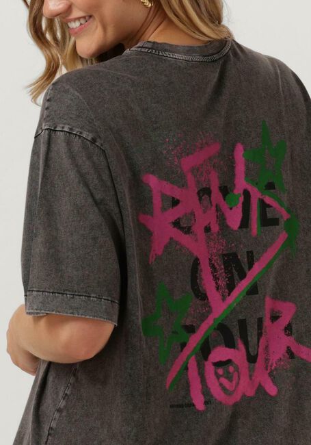 Grijze REFINED DEPARTMENT T-shirt MAGGY - large