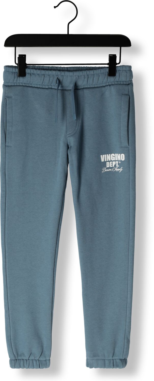 VINGINO tapered fit joggingbroek Basic met printopdruk zachtblauw Jongens Sweat 164