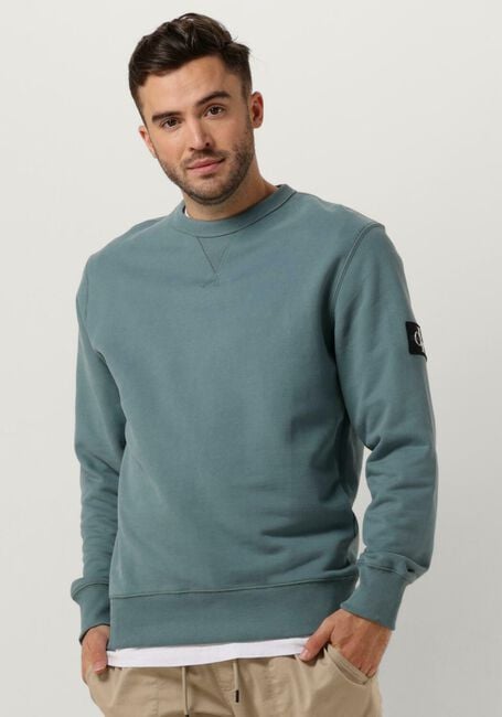 Blauwe CALVIN KLEIN Sweater BADGE CREW NECK - large