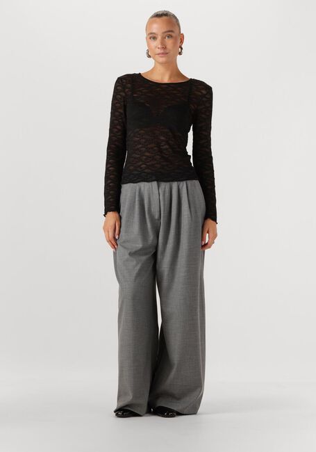 Zwarte Y.A.S. Top YASCARA LS LACE TOP - large