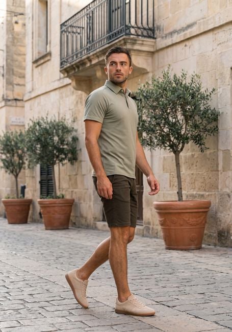 Taupe MATINIQUE Casual overhemd MATHOMAS SHORT - large