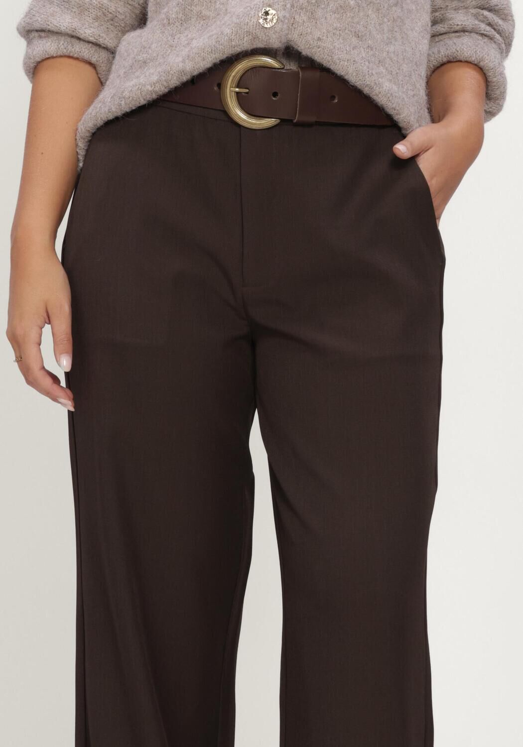 Bruine NOTRE-V Wijde broek NV-IRENE - large