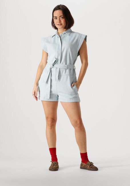 Lichtblauwe BY-BAR Jumpsuit OLLIE BLEECHED DENIM SUIT - large