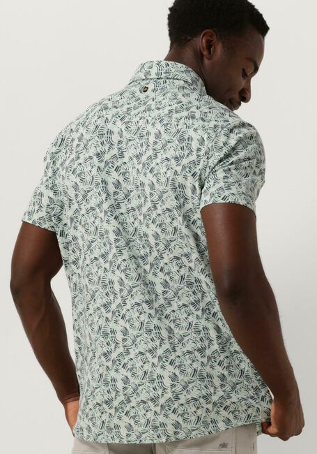 Blauwe PME LEGEND Casual overhemd SHORT SLEEVE SHIRT PRINT ON JERSEY SLUB PIQUE - large