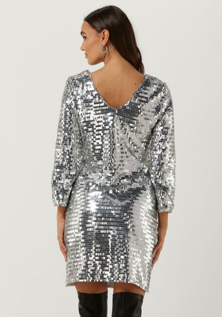 Zilveren Y.A.S. Mini jurk YASROARING 7/8 MINI SEQUIN DRESS - large