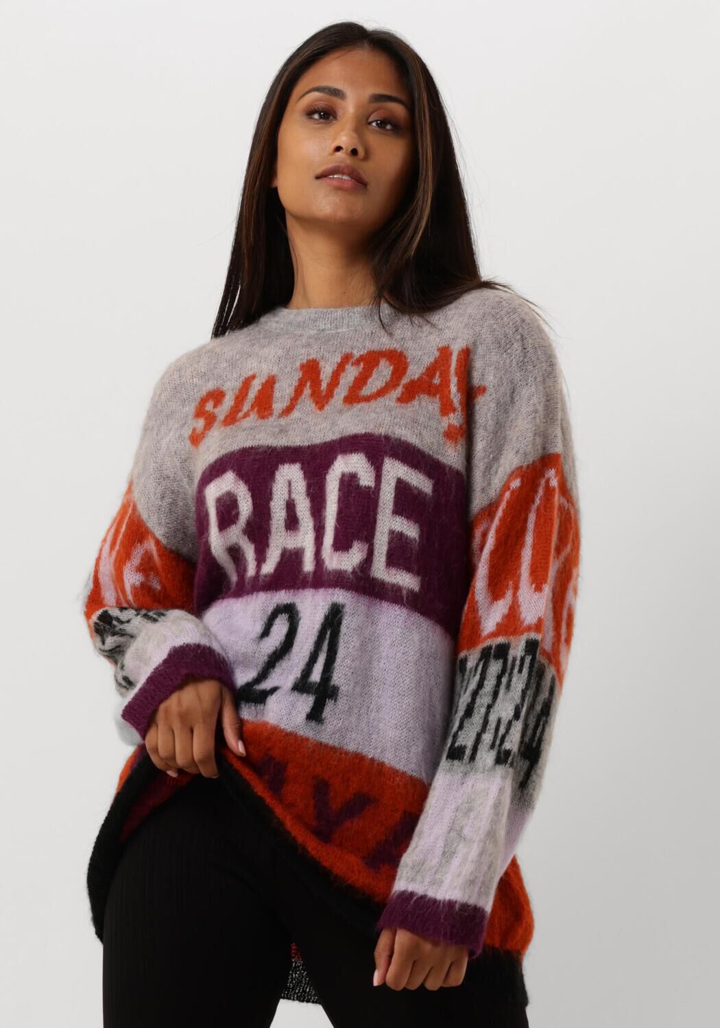 Amaya Amsterdam Stijlvolle Amsterdam Pullover voor Racen Orange Dames