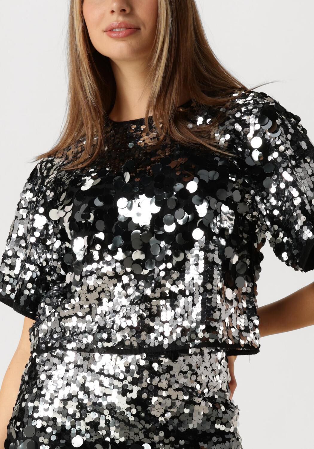 SELECTED FEMME Dames Tops & T-shirts Slftana 3 4 Sequins Top Zilver