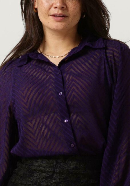 Paarse FREEBIRD Blouses WV-ZIGZAG-JACQ-PES-23-3 - large