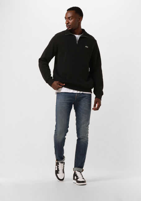 Zwarte LACOSTE Trui REGULAR FIT HIGH NECK ZIPPED SWEATSHIRT - large