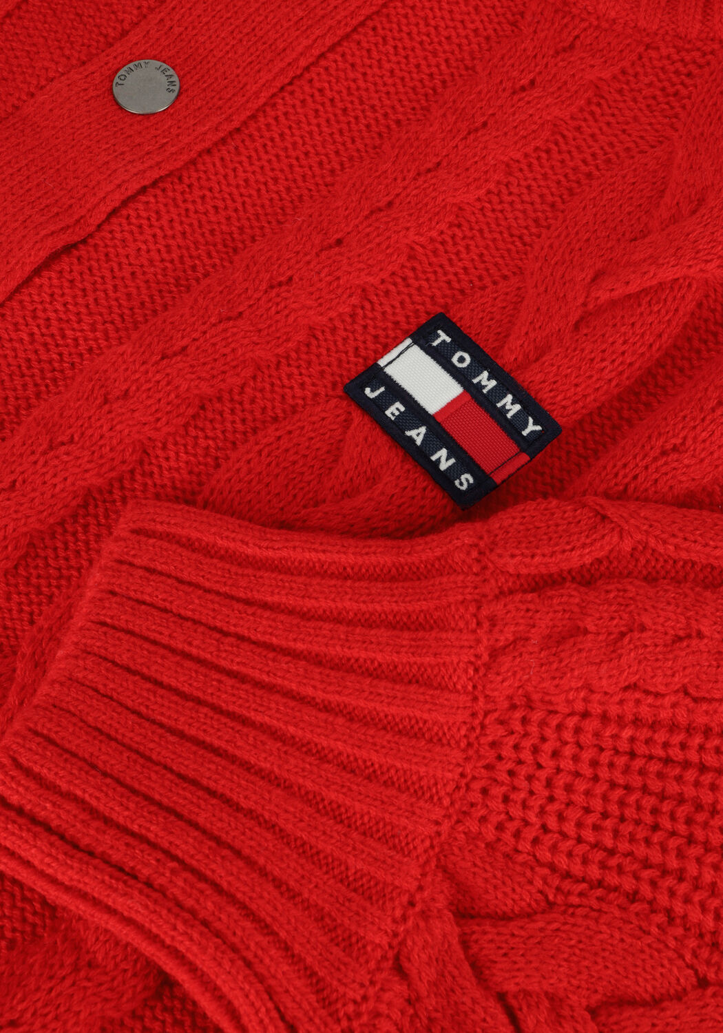 Rode TOMMY JEANS Vest SWEATERS BUTTON - large