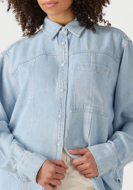 Lichtblauwe SECOND FEMALE Blouses IRVIN DENIM SHIRT - large
