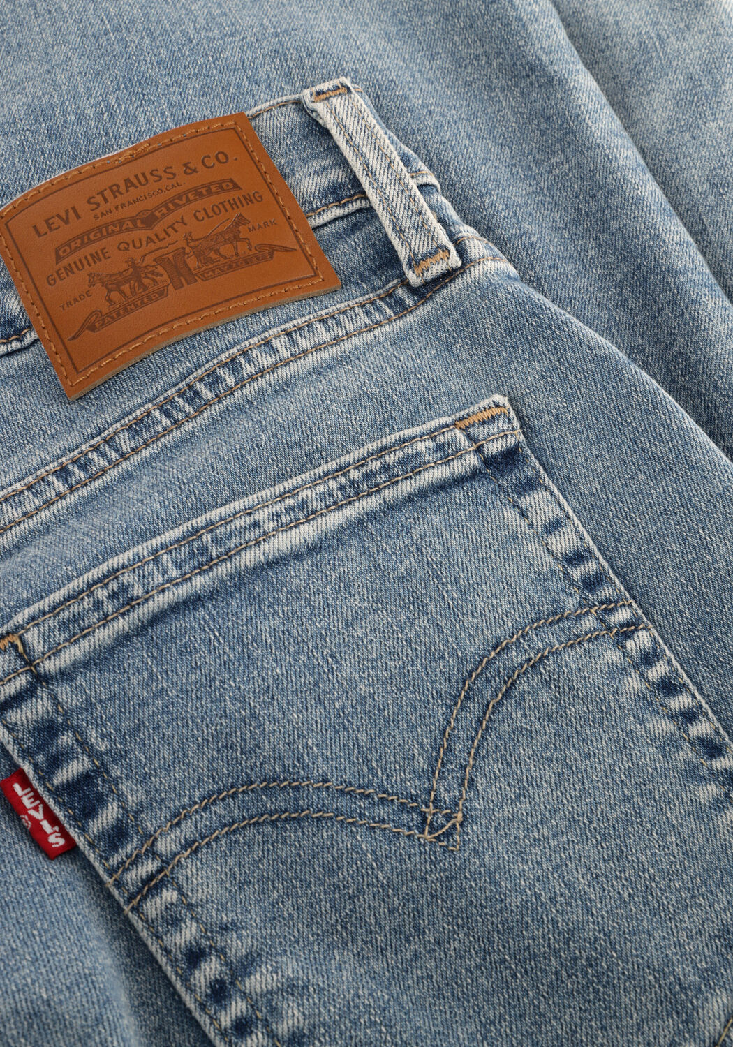 Lichtblauwe LEVI'S Slim fit jeans 724 HIGH RISE STRAIGHT BLUE WAVE LIGHT - large