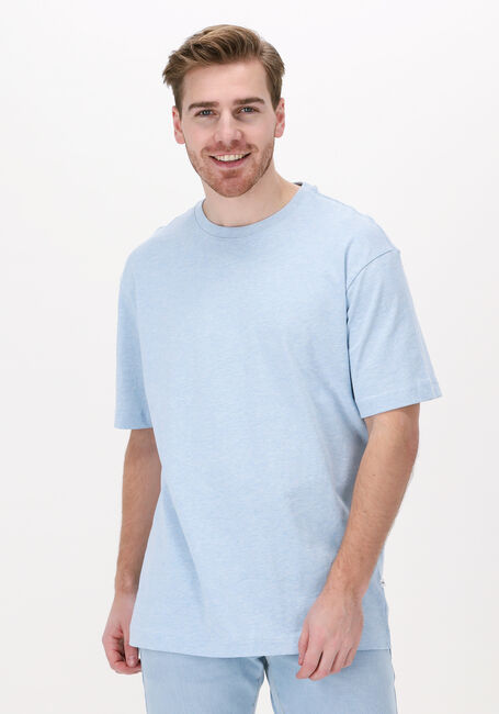 Lichtblauwe SELECTED HOMME T-shirt SLHLOOSEGILMAN220 SS O-NECK TE - large