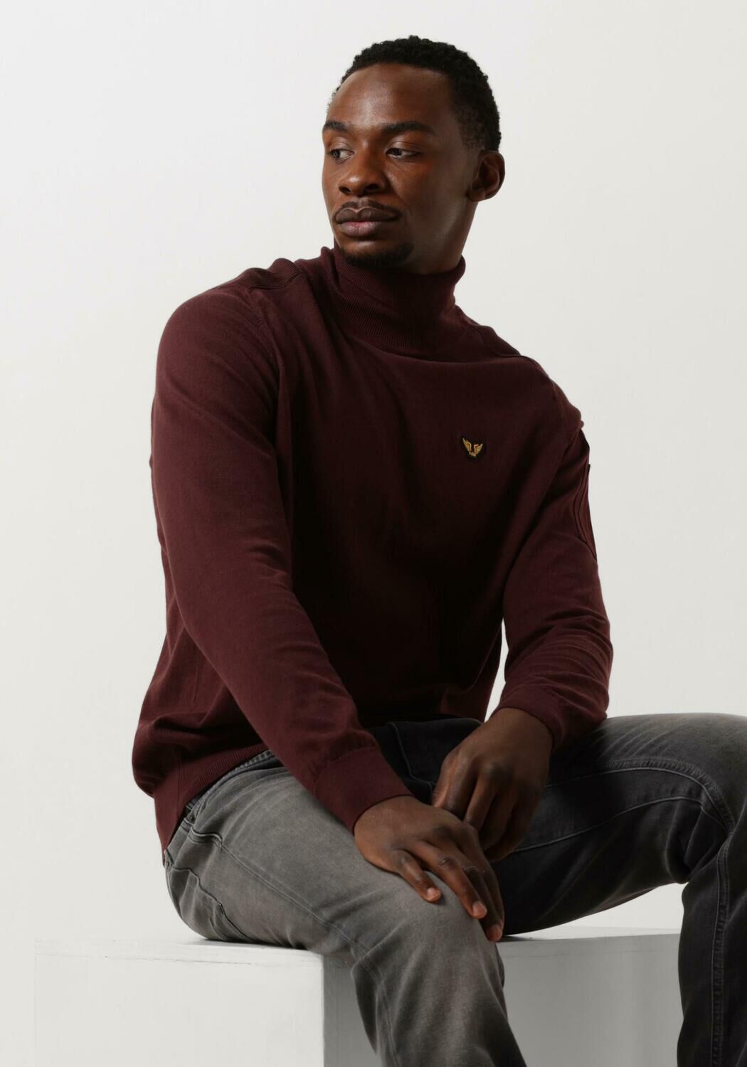 PME LEGEND Heren Truien & Vesten Turtleneck Cotton Elite Knit Bordeaux