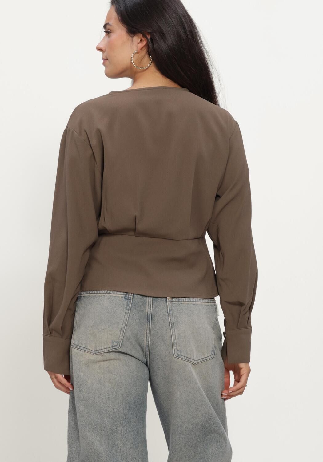 NEO NOIR Dames Blouses Reline Crepe Blouse Taupe