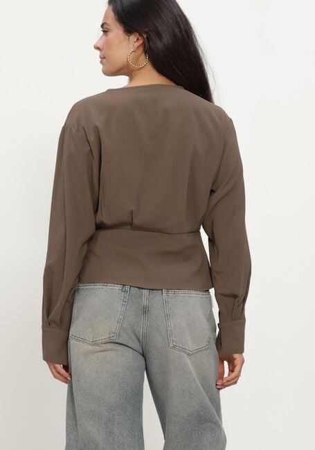 Taupe NEO NOIR Blouses RELINE CREPE BLOUSE - large