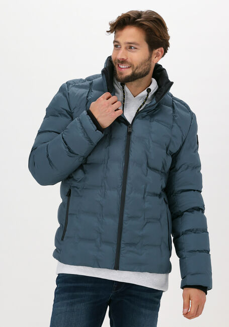 Blauwe VANGUARD Gewatteerde jas SHORT JACKET POLY RECYCLE CIRE - large