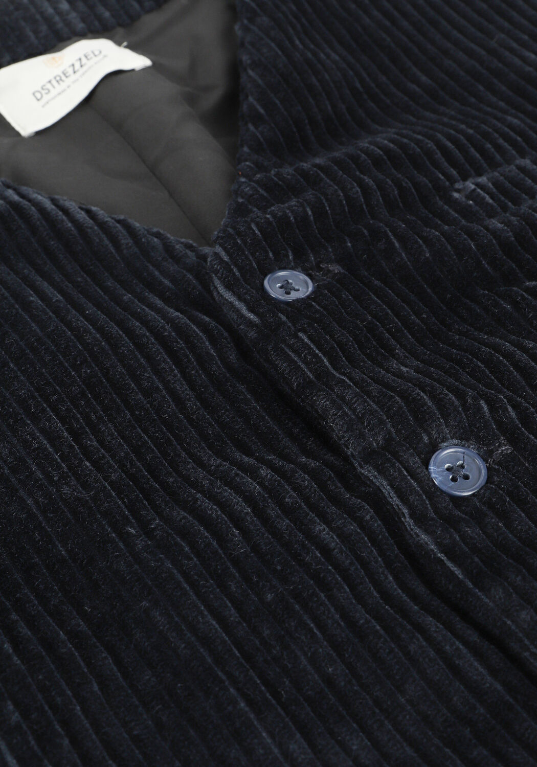 Donkerblauwe DSTREZZED Gilet GILET WIDE RIBCORD - large