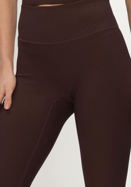 Bruine BJORN BORG Sportleggings STUDIO RIBBED TIGHTS - large