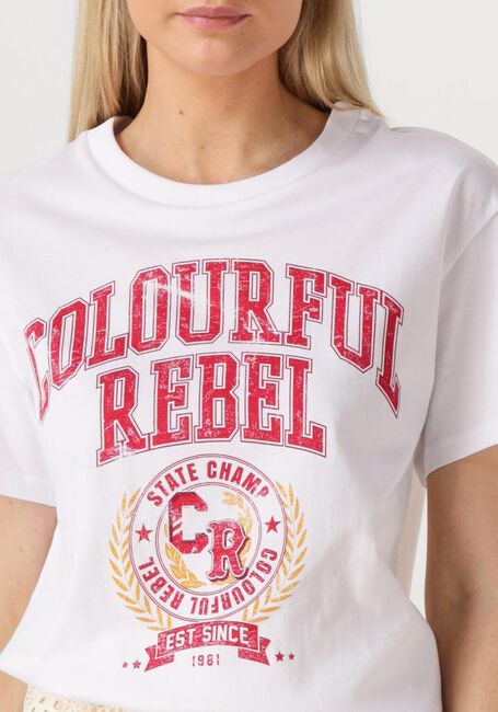 Witte COLOURFUL REBEL T-shirt CR VARSITY LOOSEFIT TEE - large