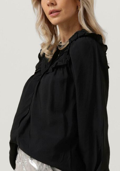 Zwarte CO'COUTURE Blouses CALLUM FRILL SHOULDER SHIRT - large