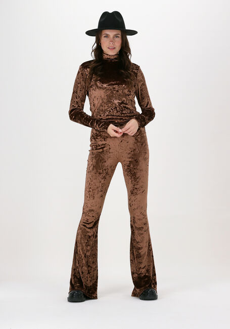 Bruine CATWALK JUNKIE Top LS VELVET - large