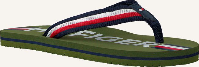 Groene TOMMY HILFIGER Teenslippers MAXI LETTERING PRINT Groene TOMMY HILFIGER Teenslippers MAXI LETTERING PRINT - large