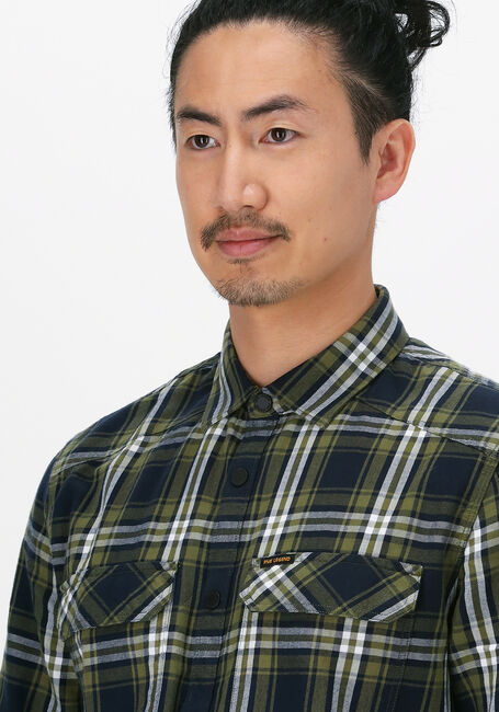 Groene PME LEGEND Casual overhemd LONG SLEEVE SHIRT TWILL - large