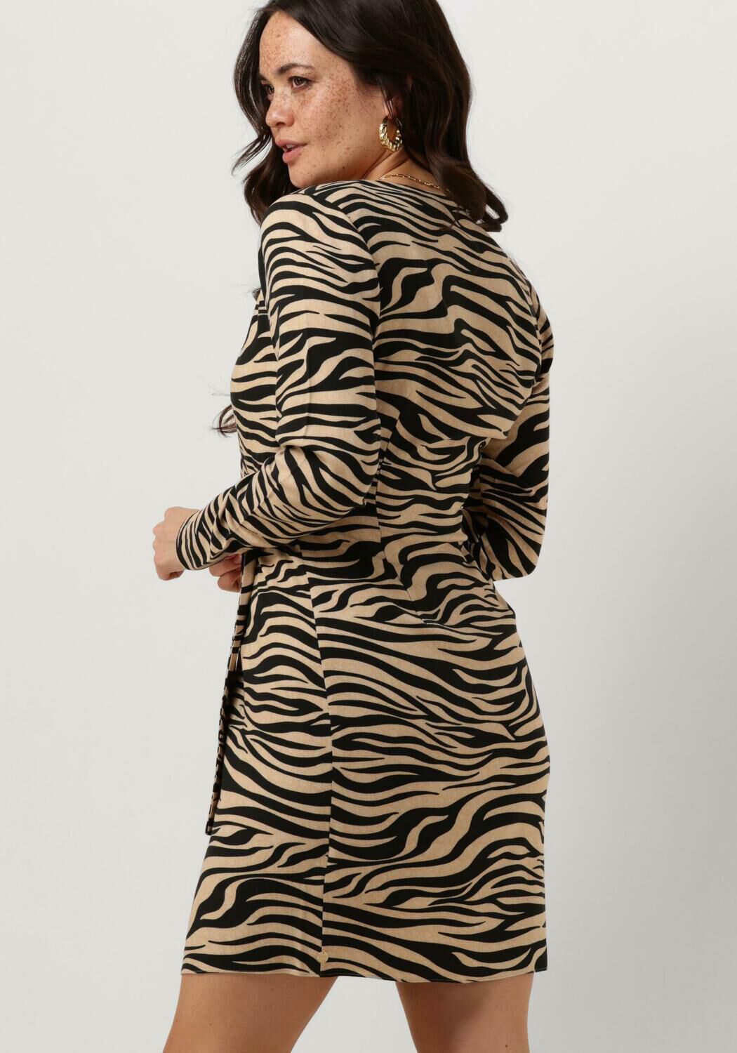 SCOTCH & SODA Dames Jurken Mini Dress With Drape Detail Beige