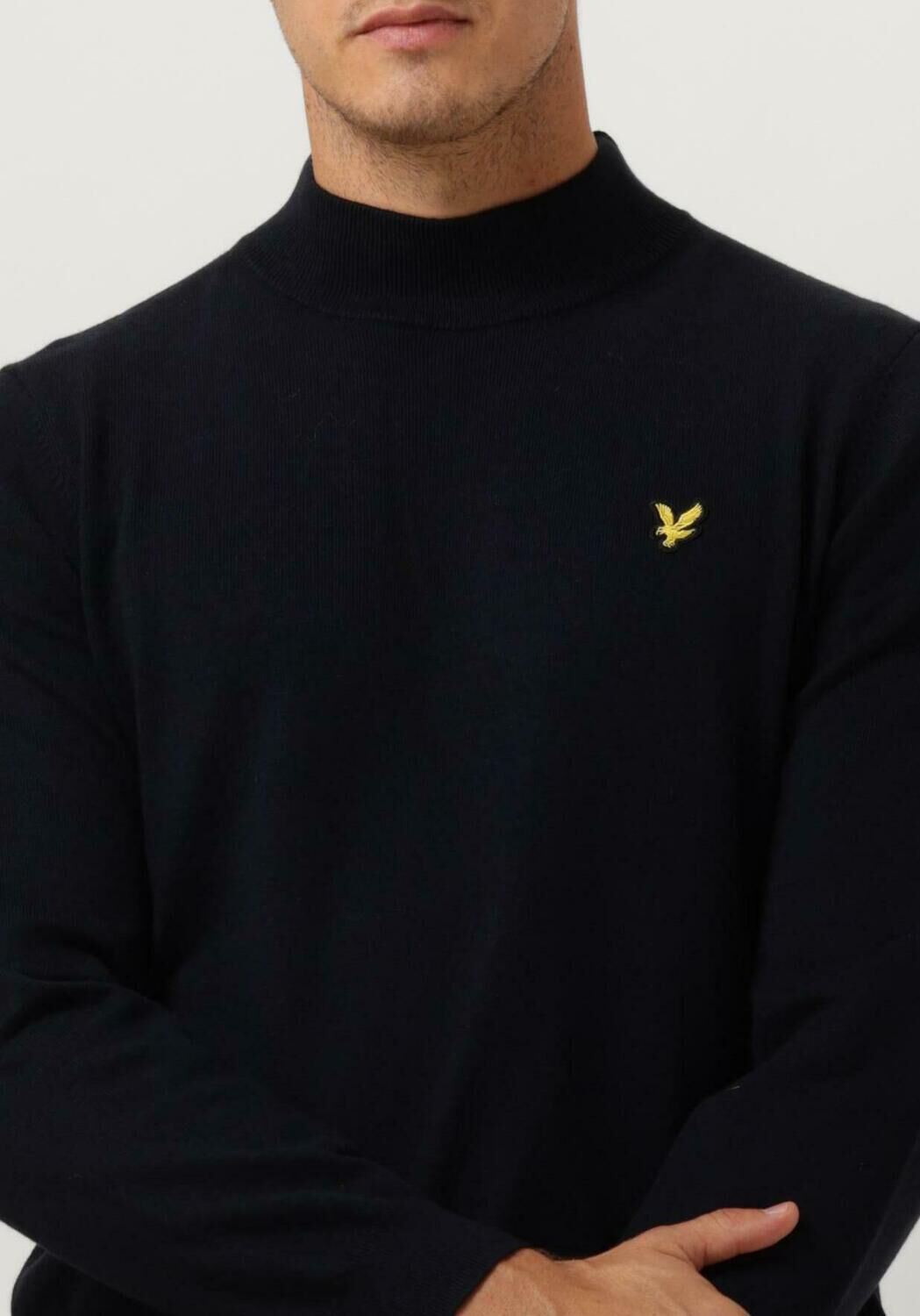 donkerblauwe lyle scott coltrui roll neck jumper