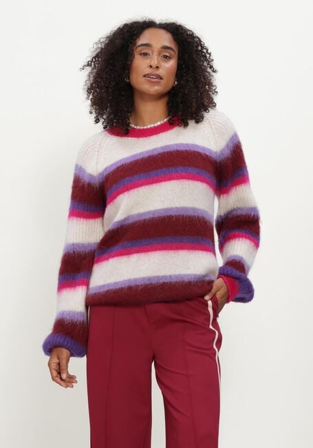 Multi POM AMSTERDAM Trui FAYE STRIPED RED - large
