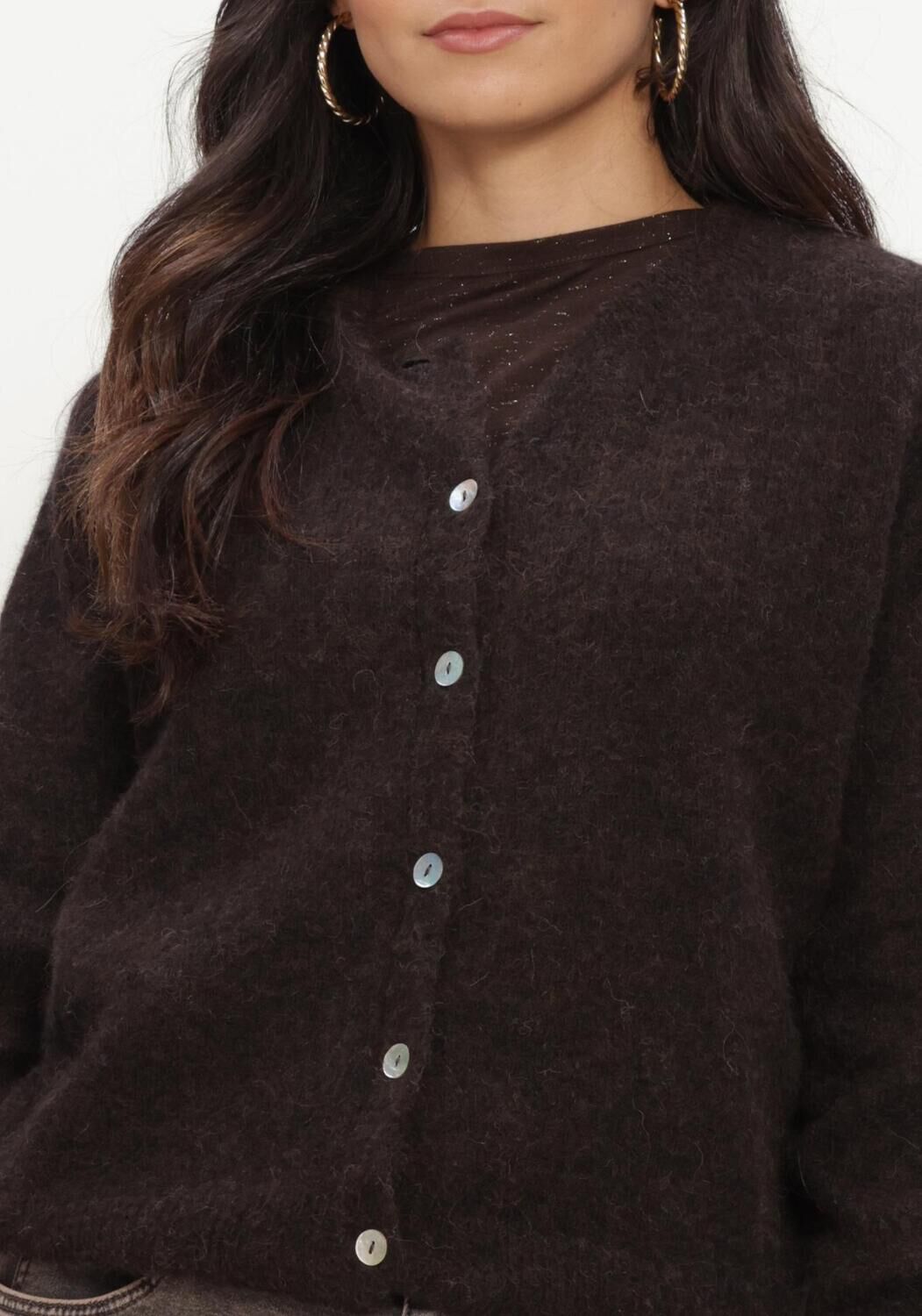 Bruine BY-BAR Trui CLEO CARDIGAN - large