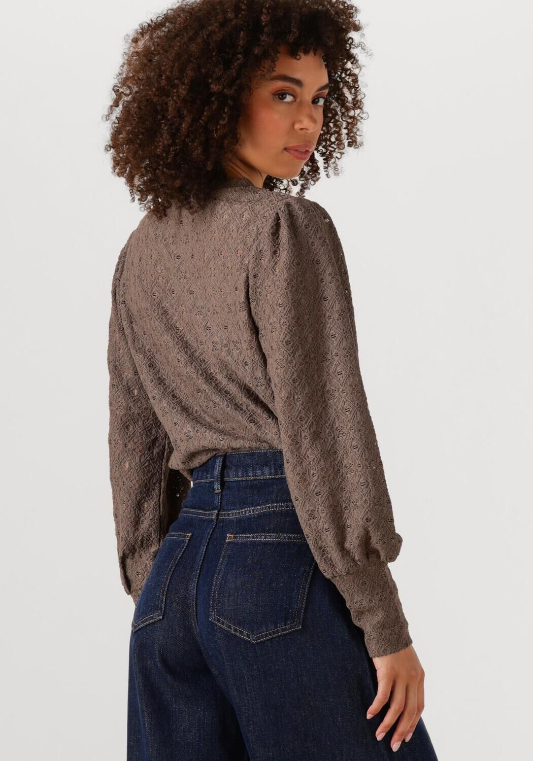 OBJECT Dames Truien & Vesten Objlaila L s Re Top Noos Bruin