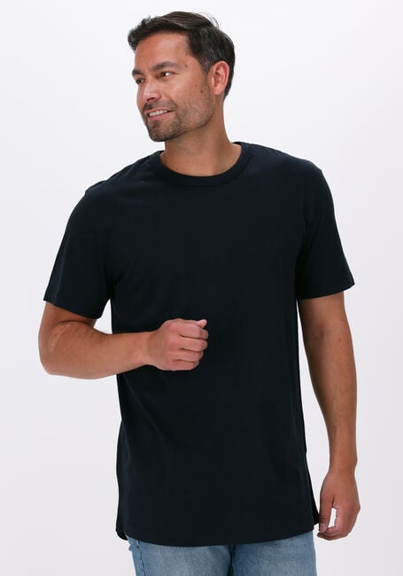 Zwarte SELECTED HOMME T-shirt SLHRELAXLONG-DAVID SS O-NECK TEE G CAMP - large