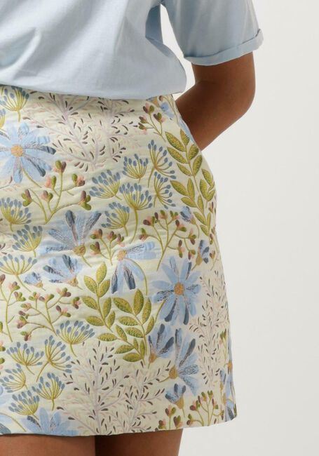 Lichtblauwe MSCH COPENHAGEN Minirok ALOE W FLORALS - large