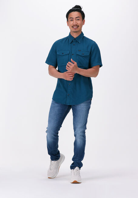 Blauwe G-STAR RAW Casual overhemd MARINE SLIM SHIRT S\S - large