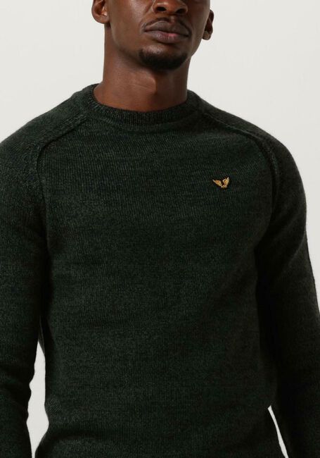 Groene PME LEGEND Trui R-NECK HEAVY KNIT MIXED YARN KNIT - large