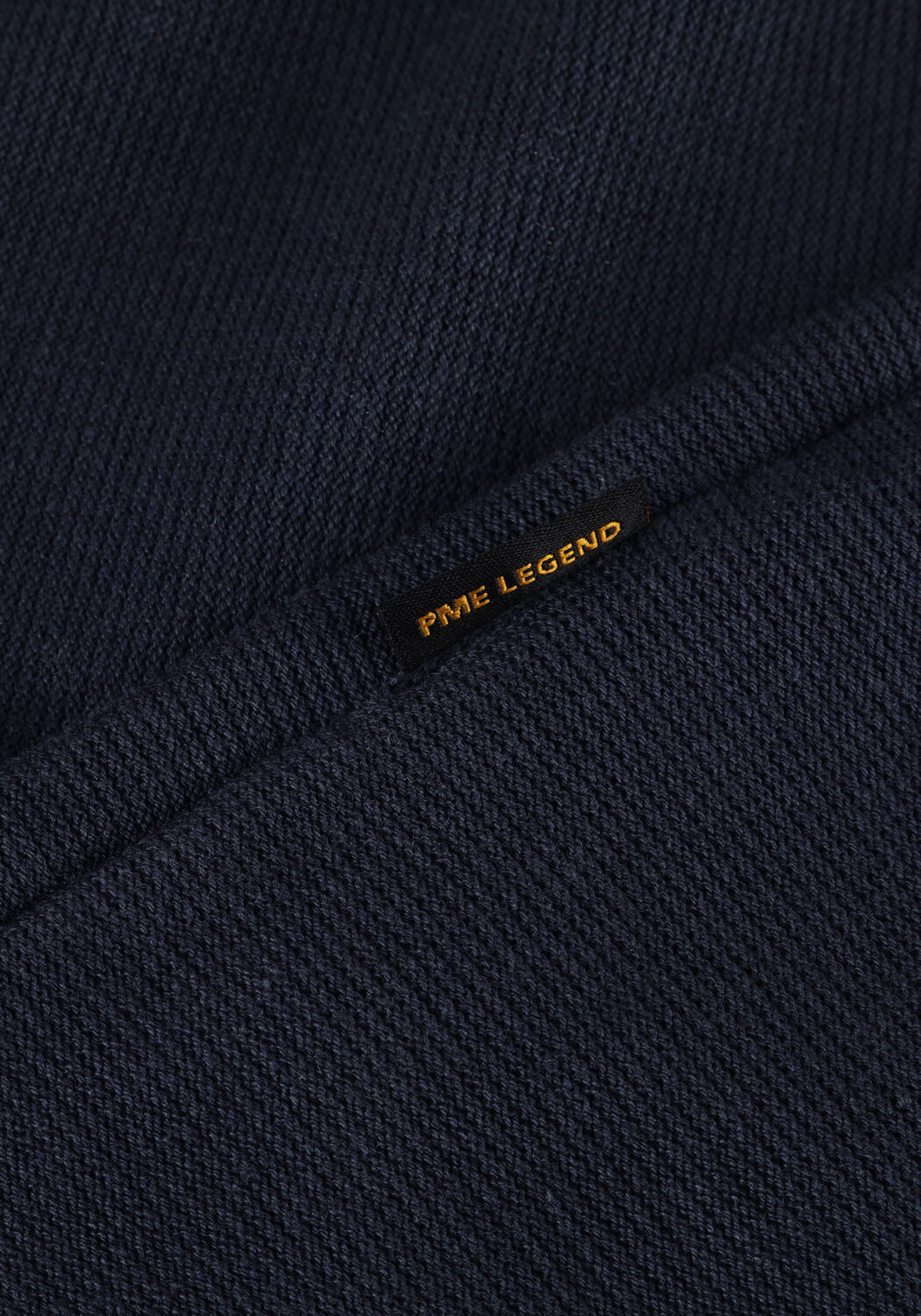 Donkerblauwe PME LEGEND Trui HALF ZIP COLLAR COTTON MODAL - large