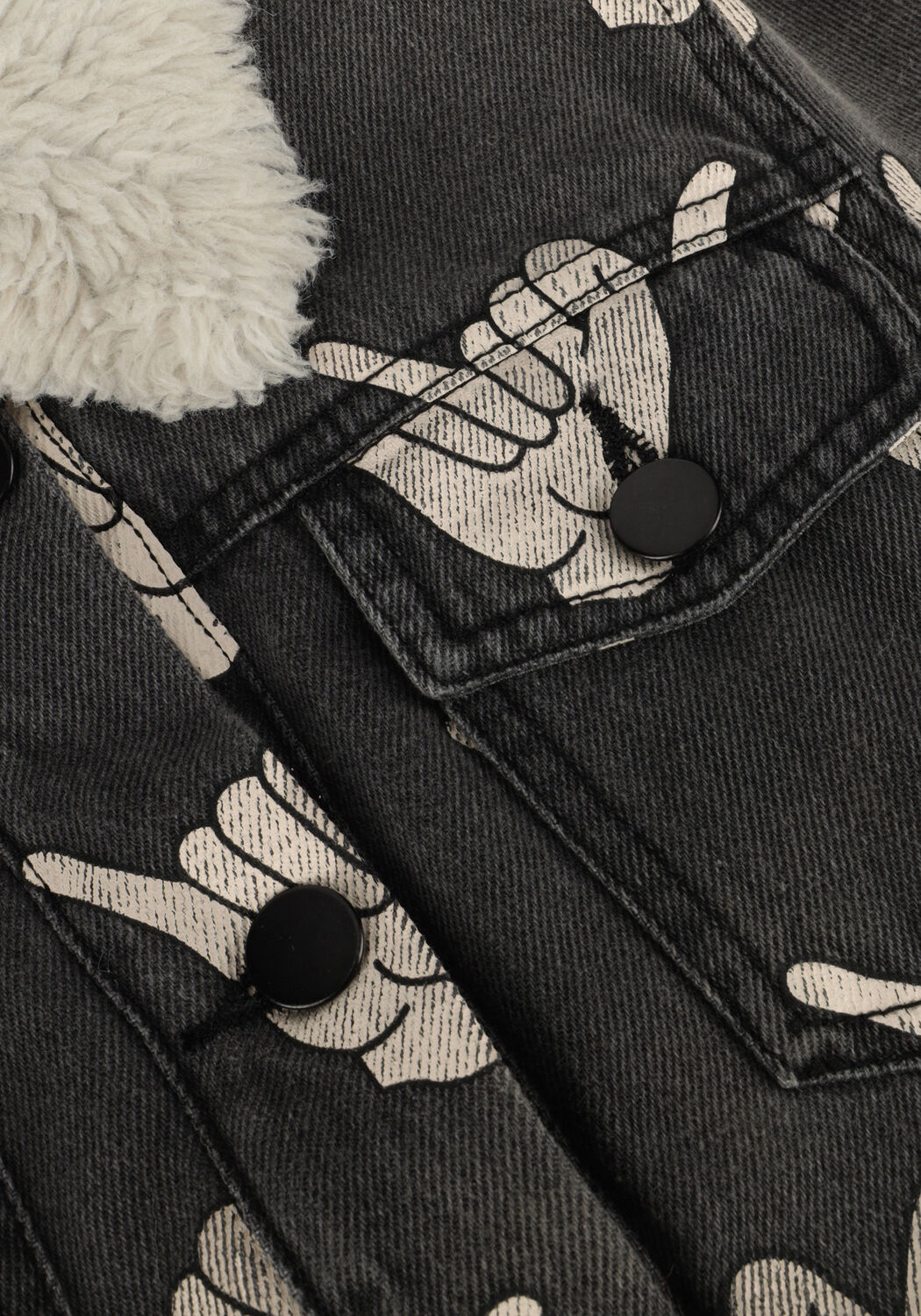 Donkergrijze CARLIJNQ Jack SHAKA-BOYS JACKET WITH SHERPA LINING - large