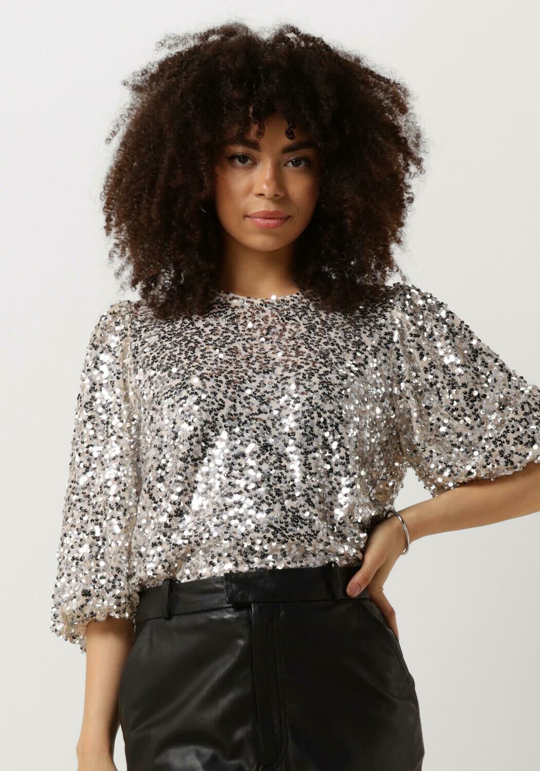 NEO NOIR Dames Blouses Lorraine Sequins Blouse Goud