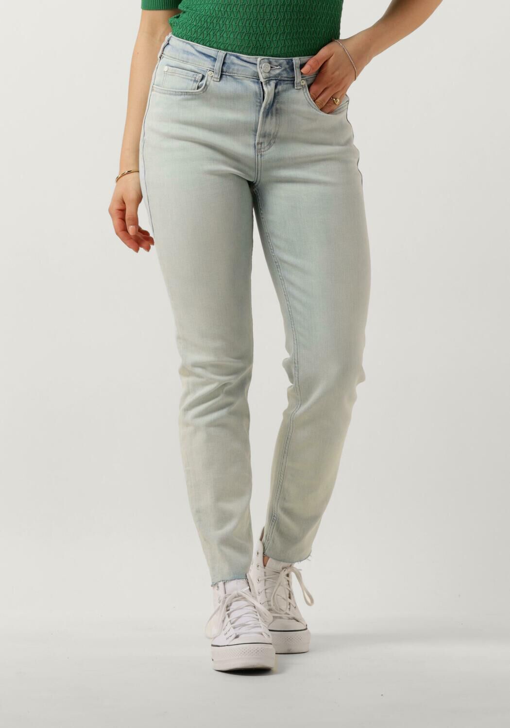 SCOTCH & SODA Dames Jeans High Five High Rise Slim Jeans Blauw Mirage Lichtblauw